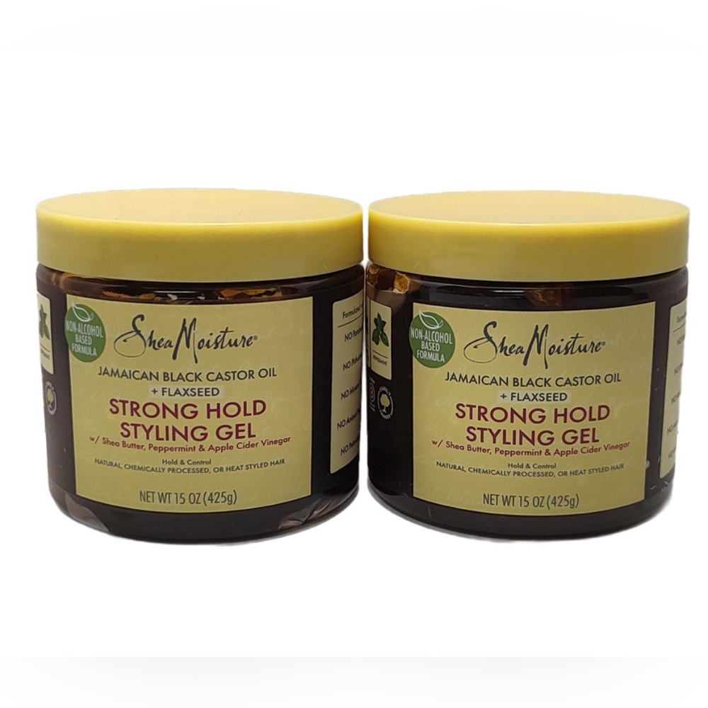 SheaMoisture Jamaican Black Castor Oil and Flaxseed Strong Hold Styling Gel - X2